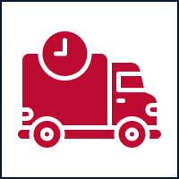 Fast shipping graphic on dark background